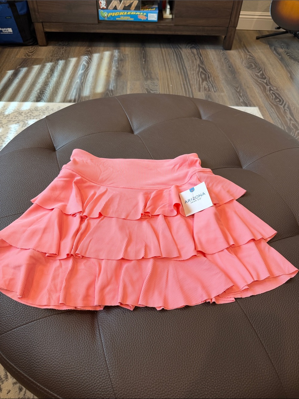 Arizona Jean Company Coral Tiered Ruffle Skater Skirt